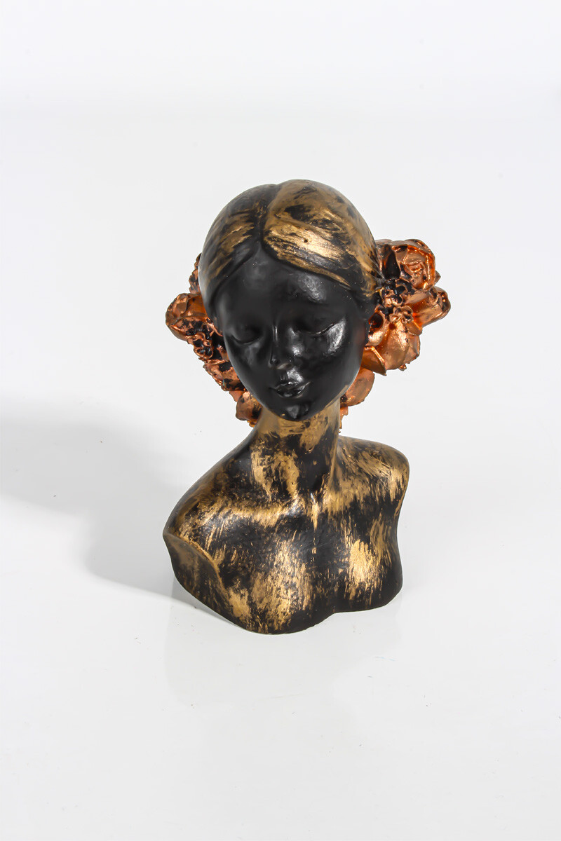 Çiçek Detaylı Kadın Büst Silikon Mum Kalıbı KHM149 - 