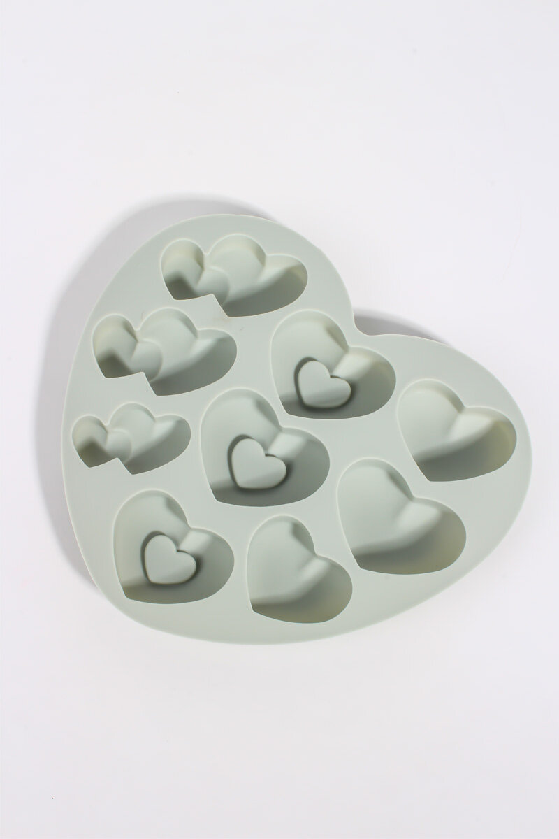 Çok Boyutlu Kalp Tasarımlı Silikon Kalıbı - 3