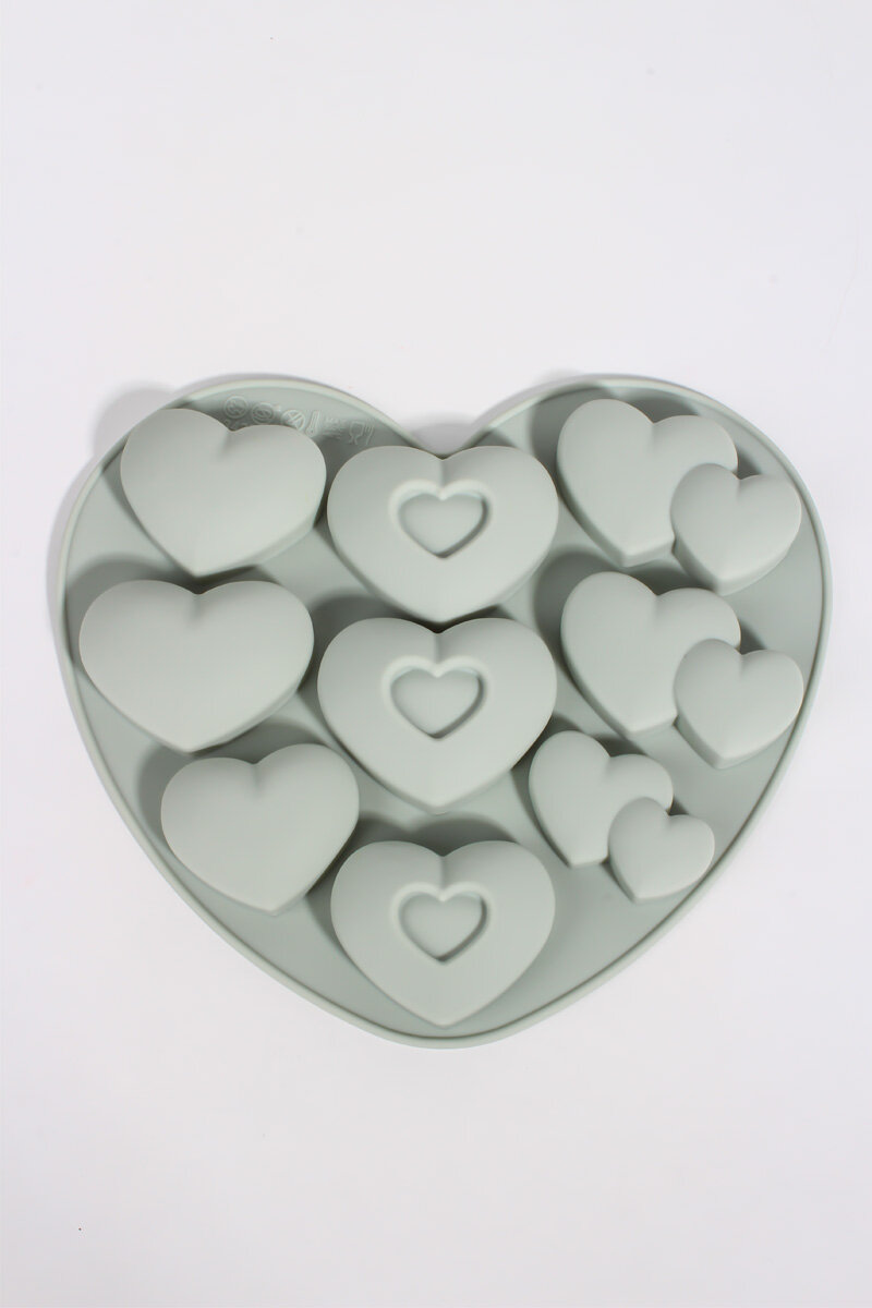 Çok Boyutlu Kalp Tasarımlı Silikon Kalıbı - 2