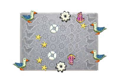 Çoklu Vapur Figür Magnet Süsü Epoksi Reçine Kalıbı KHE794 - 1