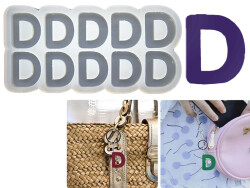 D Harfi 10'lu Bubble Alfabe Epoksi Reçine Kalıbı KHE737 - 