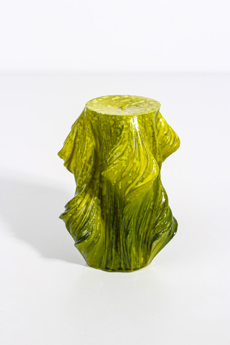 Dalgalı Silindir Silikon Mum Kalıbı KHM147 - 