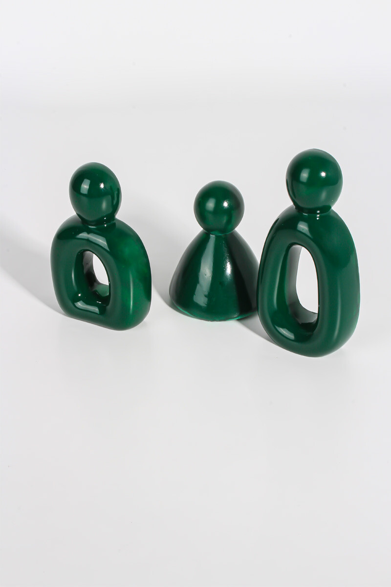 Dekoratif Biblo 3'lü Set Beton Taş Tozu Silikon Kalıbı KHB143 - 3