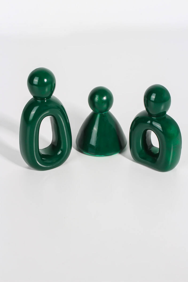 Dekoratif Biblo 3'lü Set Beton Taş Tozu Silikon Kalıbı KHB143 - 2