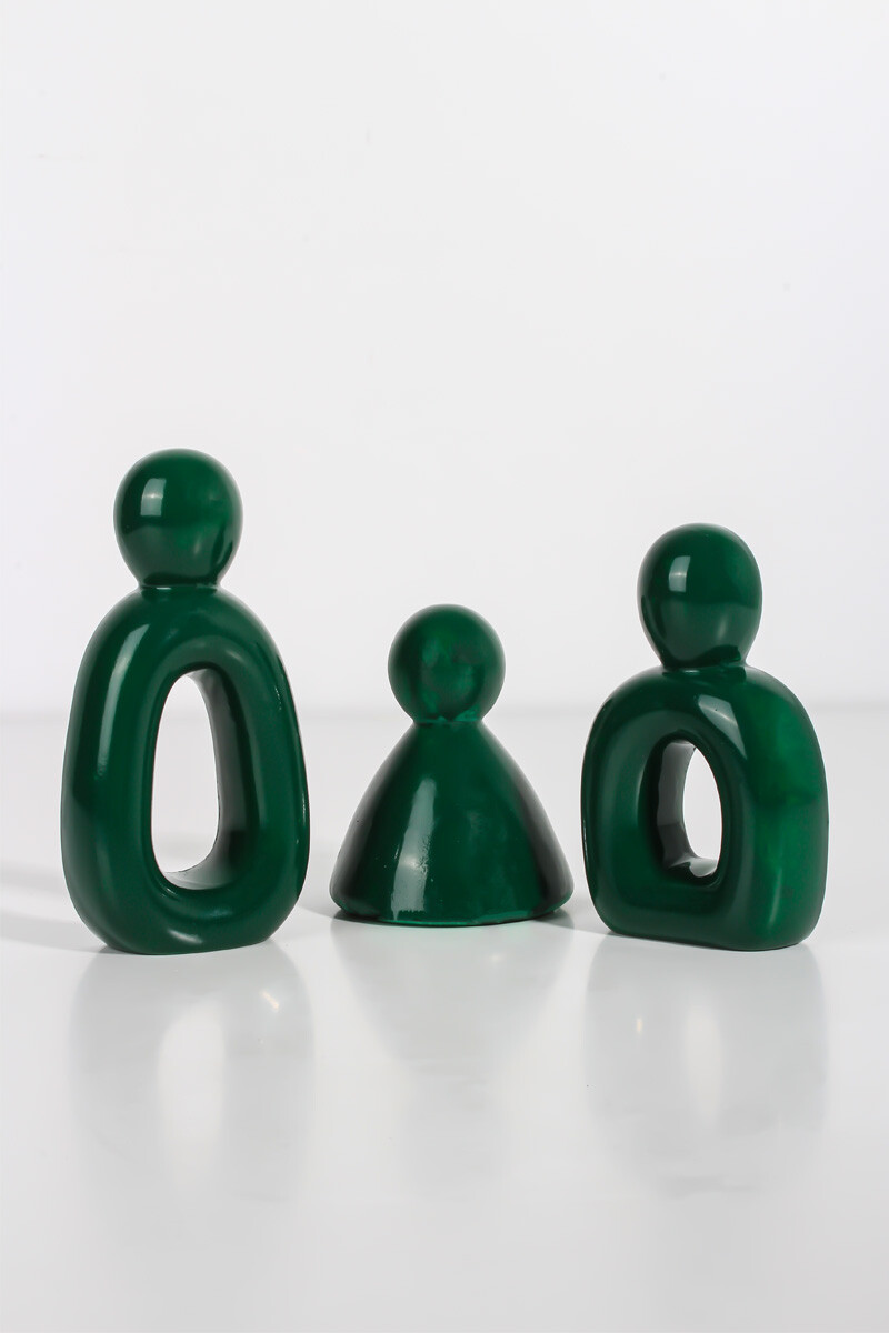 Dekoratif Biblo 3'lü Set Beton Taş Tozu Silikon Kalıbı KHB143 - 