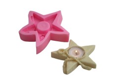 Deniz Yıldızı Mumluk Beton Taş Tozu Silikon Kalıbı KHMUM15 - 