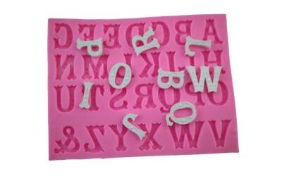 Desenli Büyük Harf Silikon Kalıbı H-30 - 1