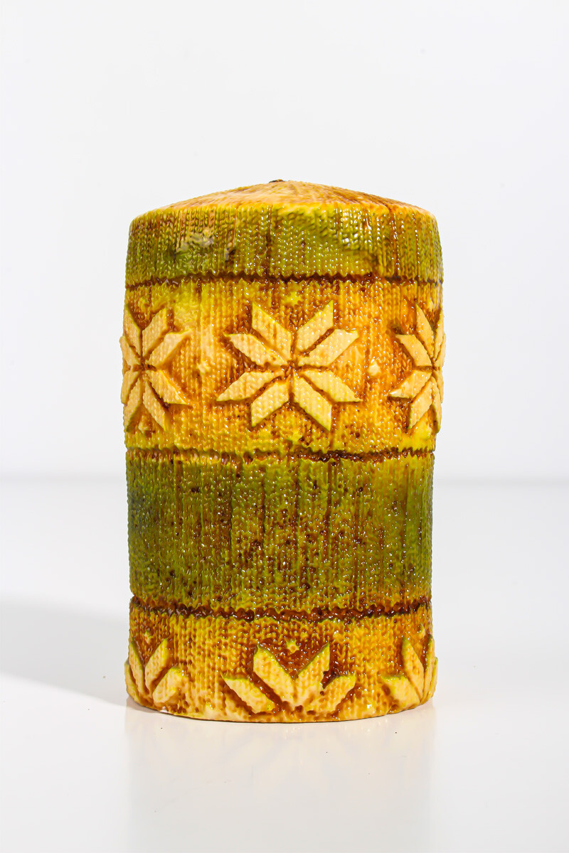 Desenli Silindir Silikon Mum Kalıbı KHM108 - 