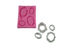 Dörtlü Oval Çerçeve Silikon Kalıbı ÇE-66 - 