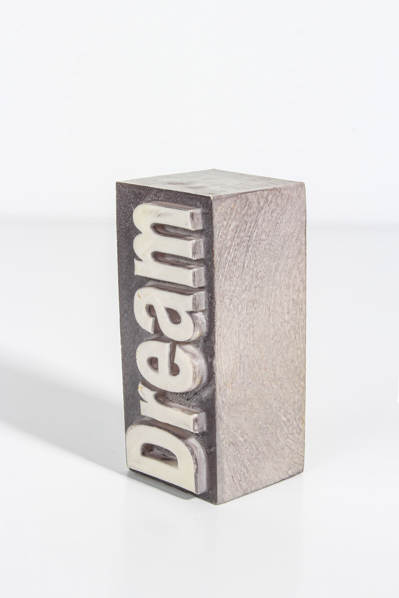 Dream Yazı Detaylı Silikon Mum Kalıbı KHM02 - 