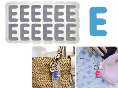 E Harfi 12'lu Bubble Alfabe Epoksi Reçine Kalıbı KHE738 - 1