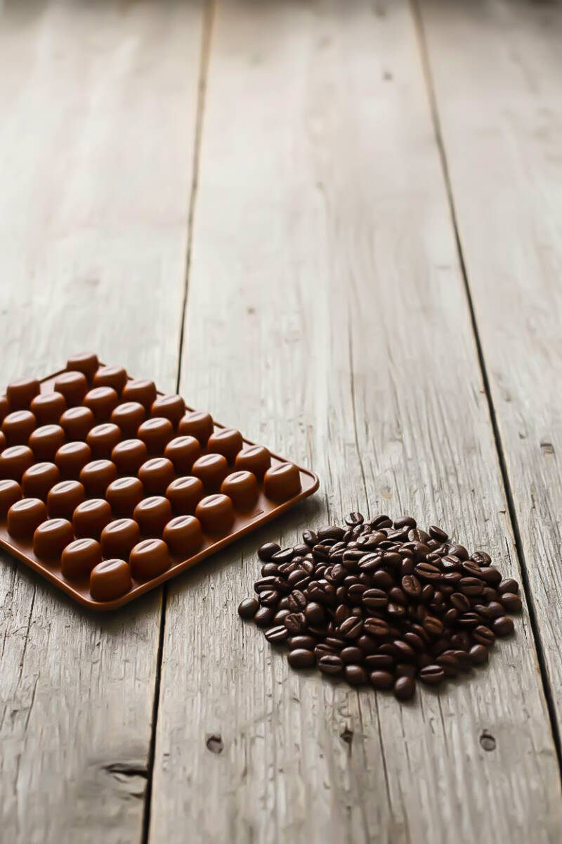 Gerçekçi Kahve Çekirdeği Formlu Çok Amaçlı Silikon Kalıbı - 1