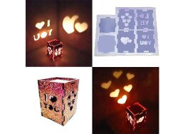 Gölge Yansıtmalı Mumluk Epoksi Reçine Kalıbı KHE446 - 