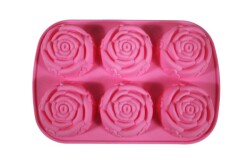 Gül Desenli 6'lı Silikon Kek Kalıbı KHK1014 - 3