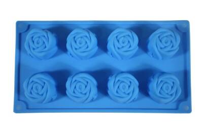 Gül Desenli 8'li Silikon Kek Kalıbı KHK8152 - 3
