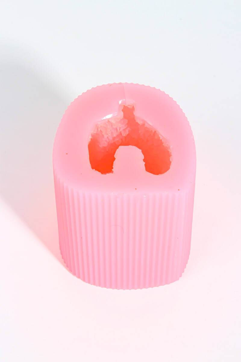 Gül Desenli Ayıcık Silikon Mum Kalıbı KHM304 - 5