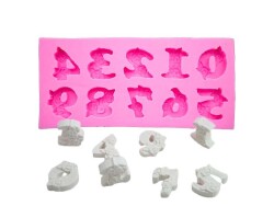 Gül Figürlü Rakam Silikon Kalıbı H-03 - 