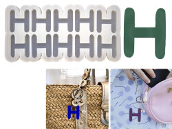 H Harfi 10'lu Bubble Alfabe Epoksi Reçine Kalıbı KHE741 - 