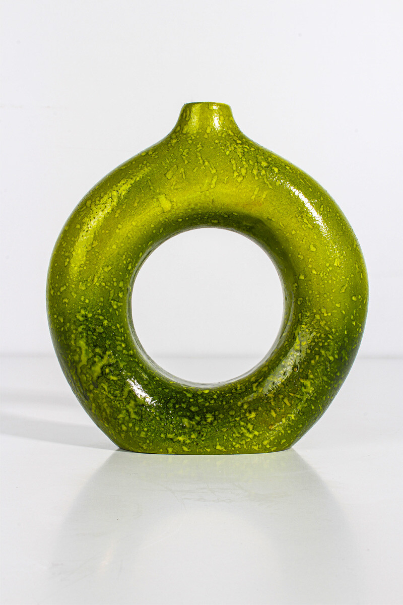 Halka Vazo Dekoratif Biblo Beton Taş Tozu Silikon Kalıbı KHB120 - 