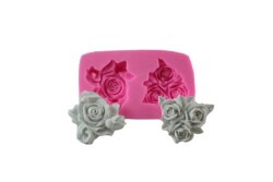 İkili Gül Silikon Kalıbı GÜL-48 - 