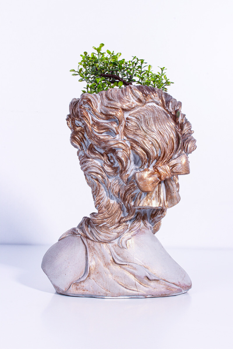 Juliet Büst Sukulent Beton Taş Tozu Silikon Kalıbı KHB86 - 3