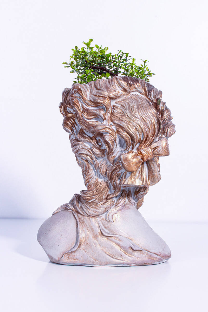 Juliet Büst Sukulent Beton Taş Tozu Silikon Kalıbı KHB86 - 3