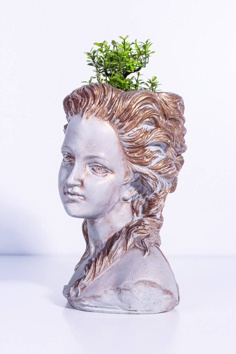 Juliet Büst Sukulent Beton Taş Tozu Silikon Kalıbı KHB86 - 1