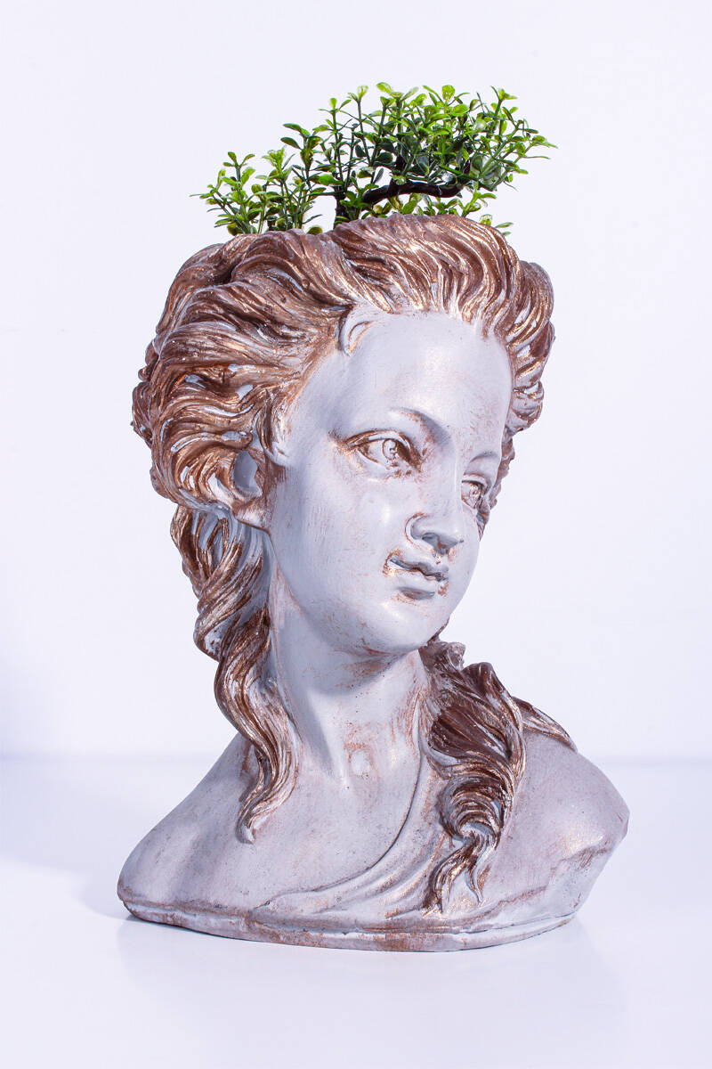 Juliet Büst Sukulent Beton Taş Tozu Silikon Kalıbı KHB86 - 2