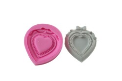 Kalp Fiyonklu Çerçeve Silikon Kalıbı ÇE-71 - 