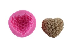 Kalp Gül Silikon Kalıbı KHGUL34 - 