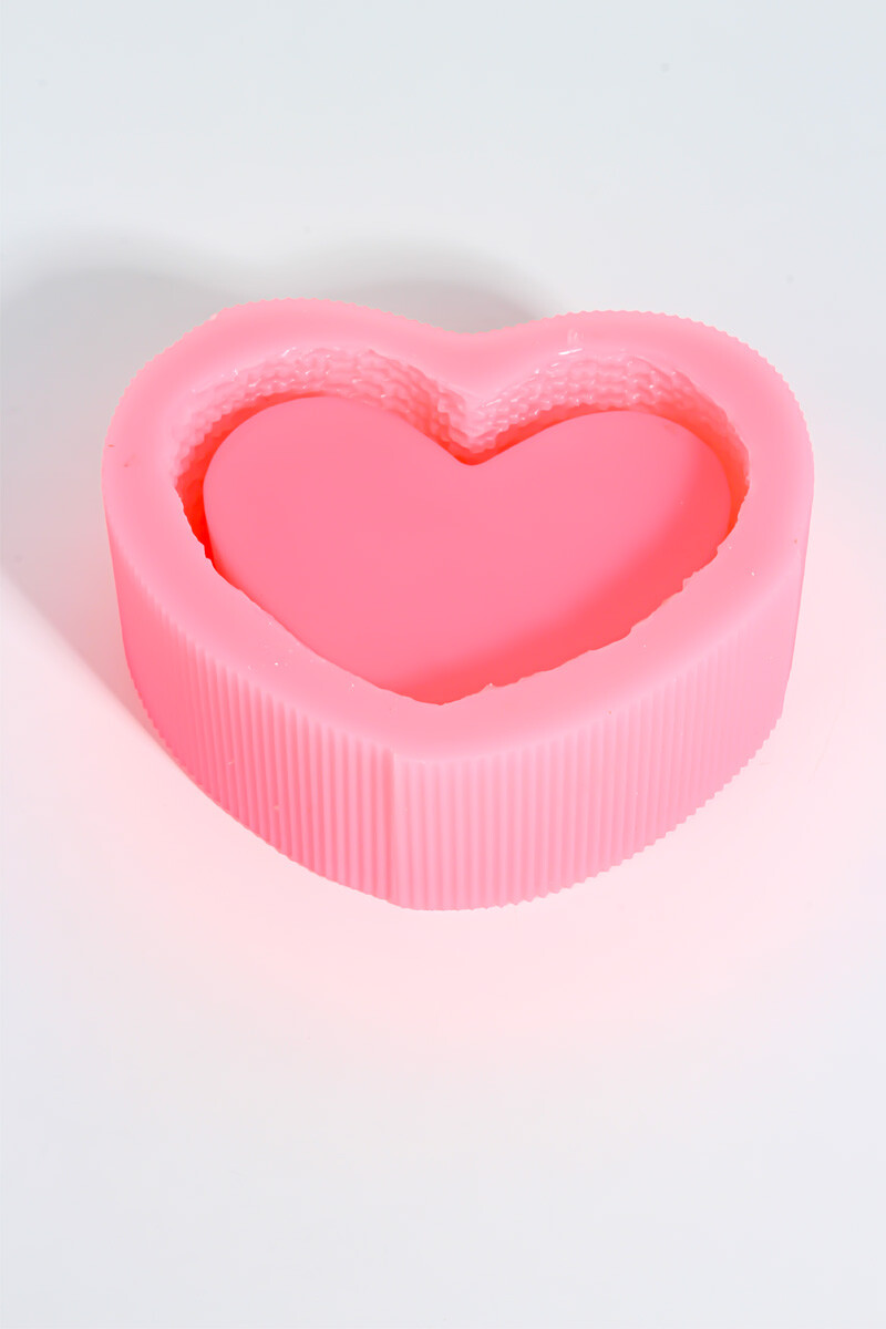 Kalp Örgü Detaylı Sukulent Beton Taş Tozu Silikon Kalıbı KHB137 - 6