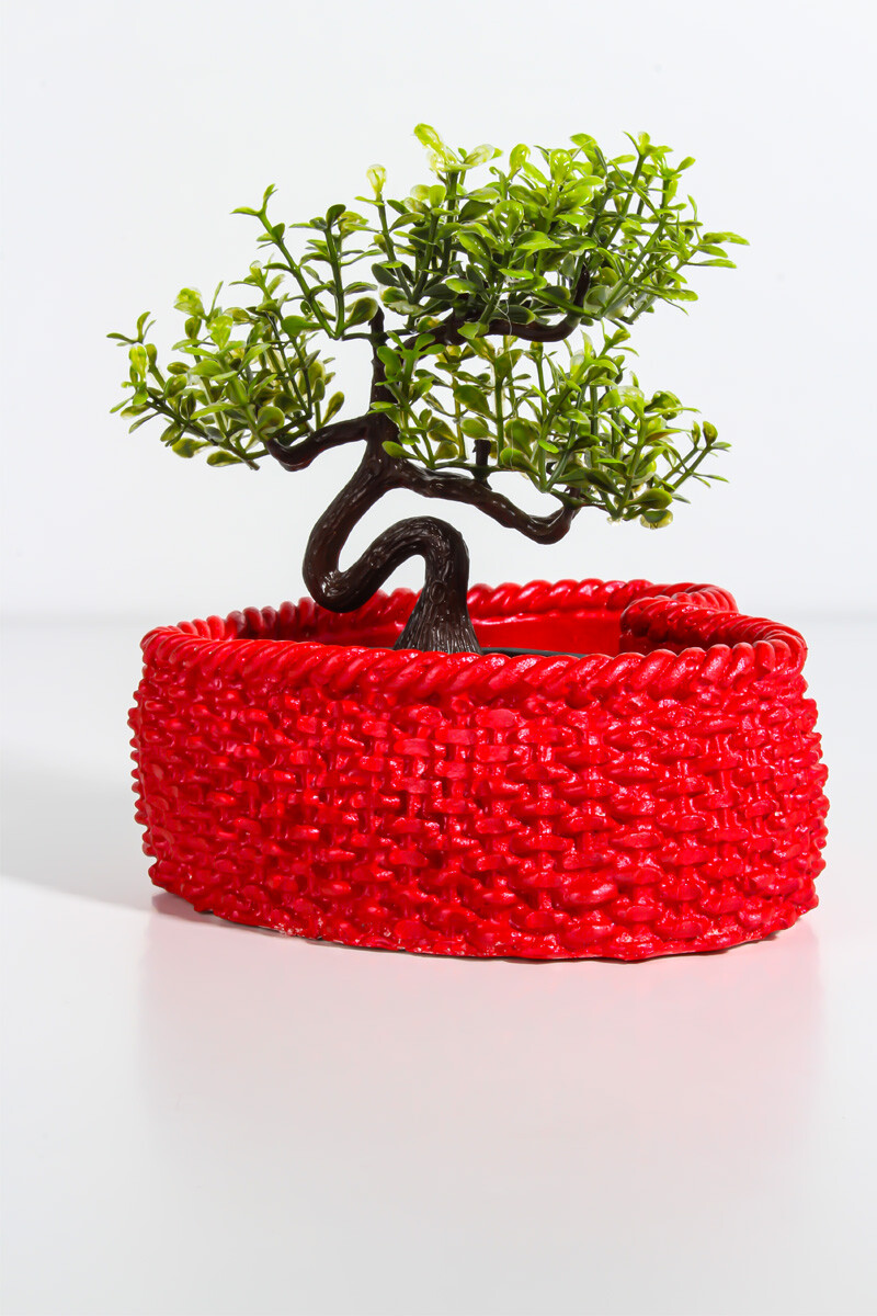 Kalp Örgü Detaylı Sukulent Beton Taş Tozu Silikon Kalıbı KHB137 - 2