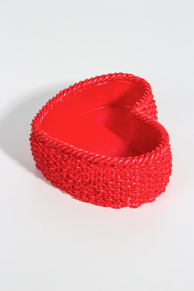 Kalp Örgü Detaylı Sukulent Beton Taş Tozu Silikon Kalıbı KHB137 - 3