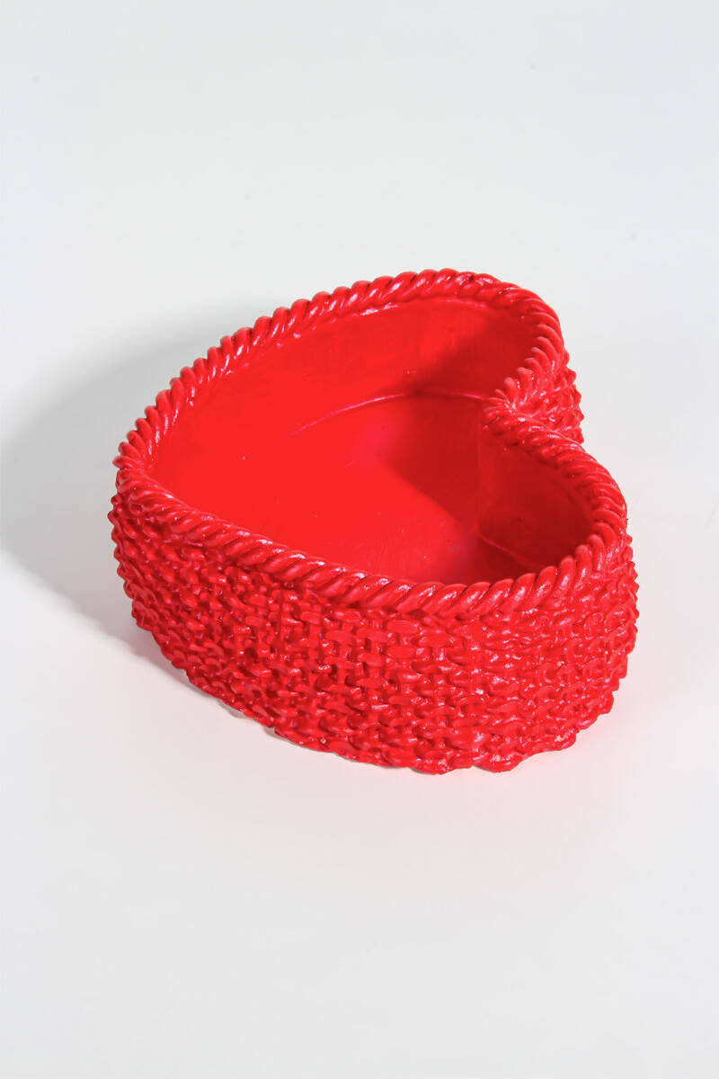 Kalp Örgü Detaylı Sukulent Beton Taş Tozu Silikon Kalıbı KHB137 - 3