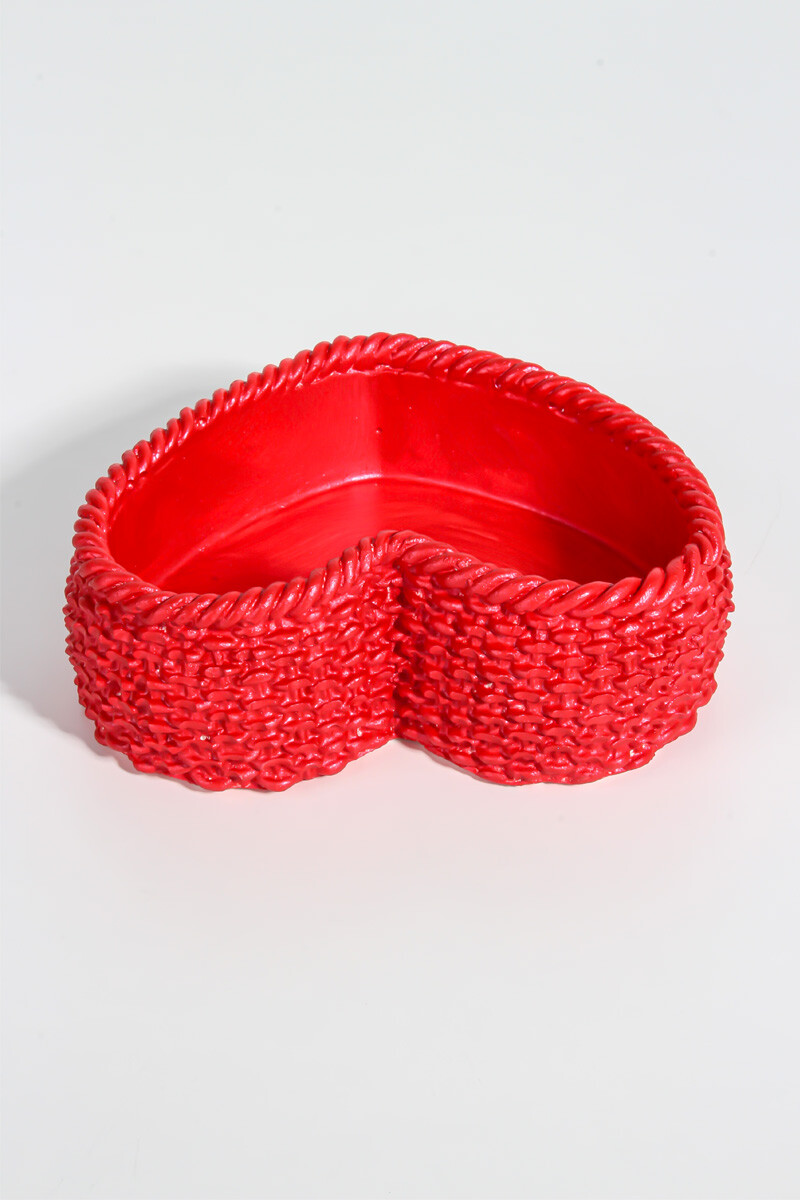 Kalp Örgü Detaylı Sukulent Beton Taş Tozu Silikon Kalıbı KHB137 - 4