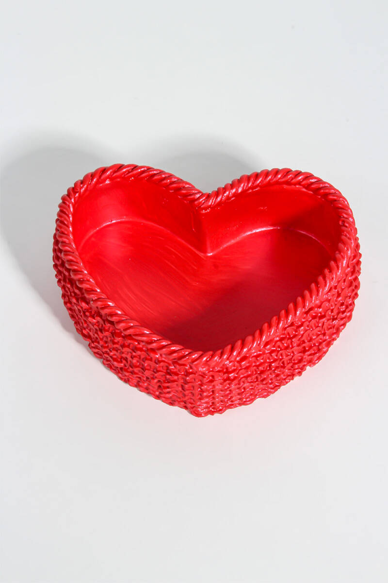 Kalp Örgü Detaylı Sukulent Beton Taş Tozu Silikon Kalıbı KHB137 - 5