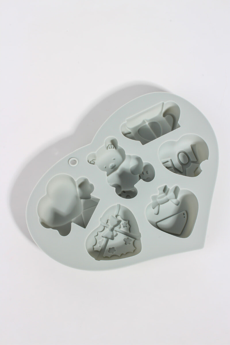 Kalp Temalı Sevimli Figürler Çok Amaçlı Silikon Kalıbı - 3