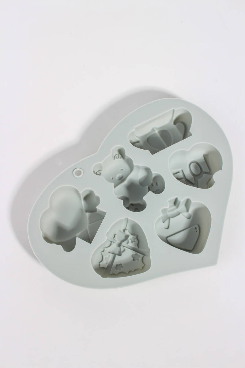 Kalp Temalı Sevimli Figürler Çok Amaçlı Silikon Kalıbı - 3