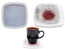 Kare Bardak Altlığı Epoksi Reçine Kalıbı KHE596 - 