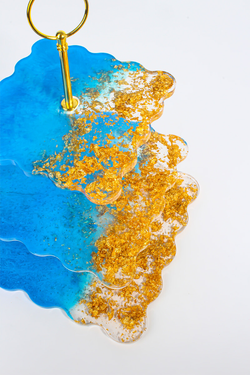 Kare Katlı Sunumluk Epoksi Silikon Kalıbı KHE361 - 4