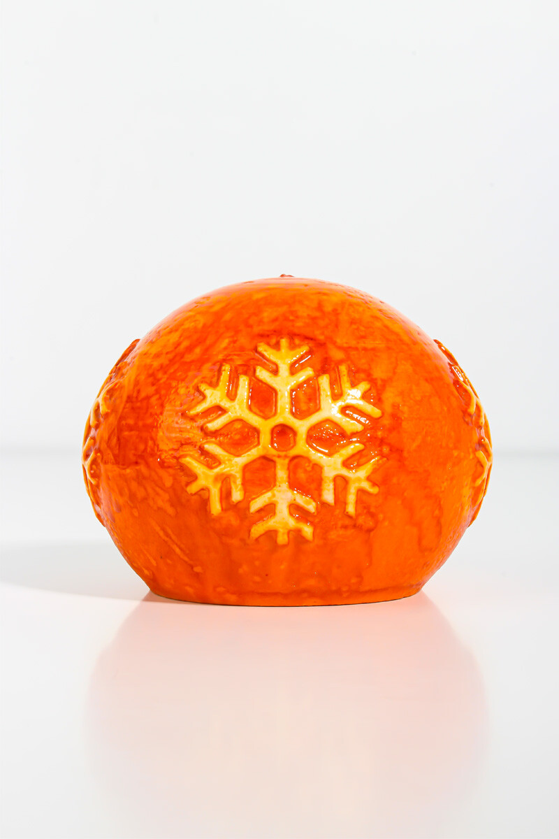 Küre Kar Tanesi Desenli Silikon Mum Kalıbı KHM109 - 