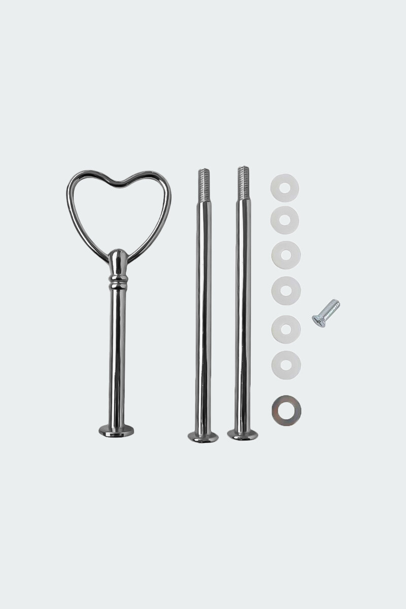 Kek Standı Demiri Kalp Kulp Aparatı Gümüş Renk - 