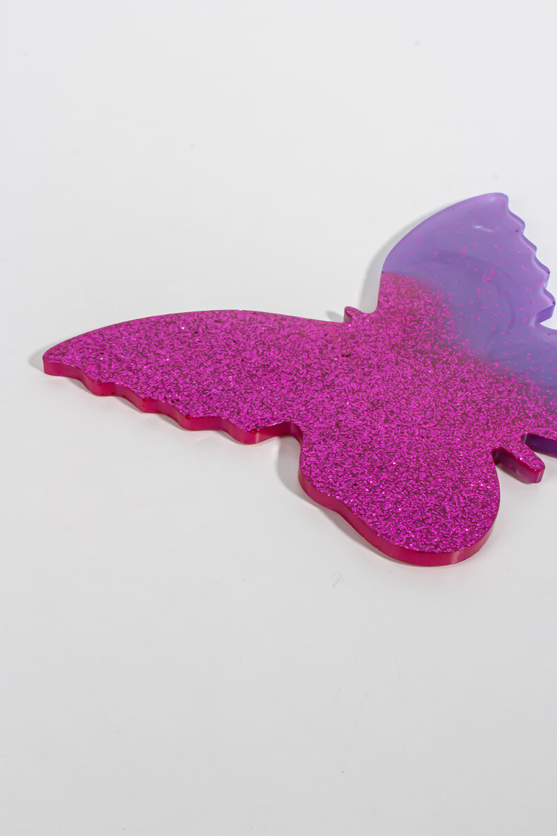 Kelebek Bardak Altlığı Epoksi Reçine Kalıbı KHE511 - 2