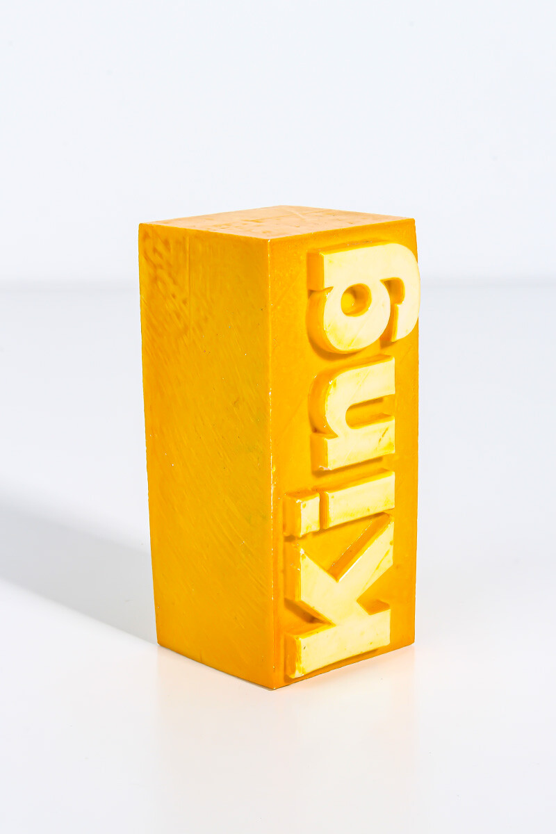 King Yazı Detaylı Silikon Mum Kalıbı KHM04 - 