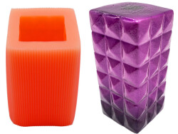 Dikdörtgen Sütun Silikon Mum Kalıbı KHM245 - 