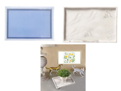 Küçük Dikdörtgen Terrazo Epoksi Reçine Kalıbı KHE661 - 