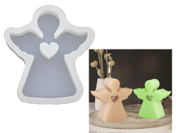 Küçük Sevimli Melek Tavşan Epoksi Reçine Kalıbı KHE679 - 