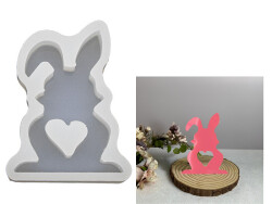 Kulak Kalpli Tavşan Epoksi Reçine Kalıbı KHE676 - 