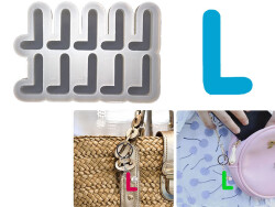 L Harfi 10'lu Bubble Alfabe Epoksi Reçine Kalıbı KHE745 - 