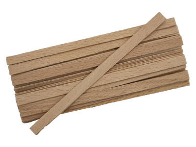 Lamine Model Çift Katmanlı Ahşap Mum Fitili 12 cm 25 Adet - 1